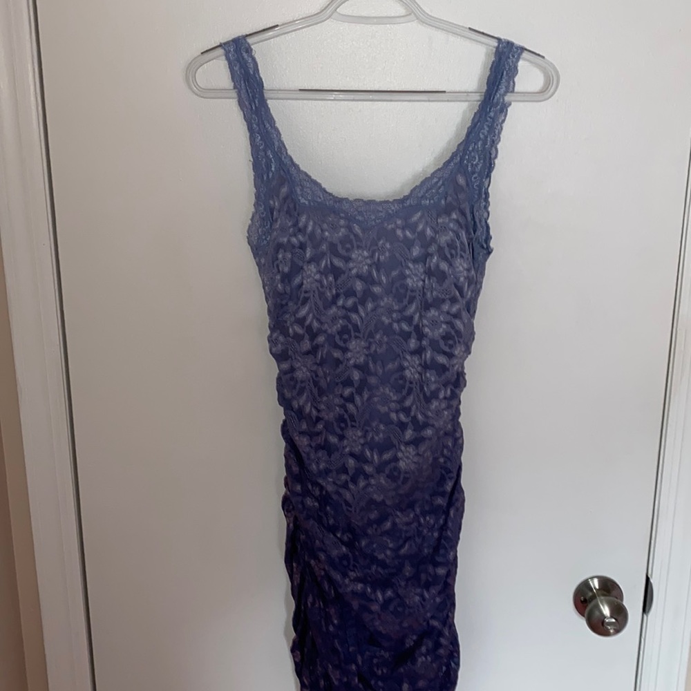 Blue ombré lace dress